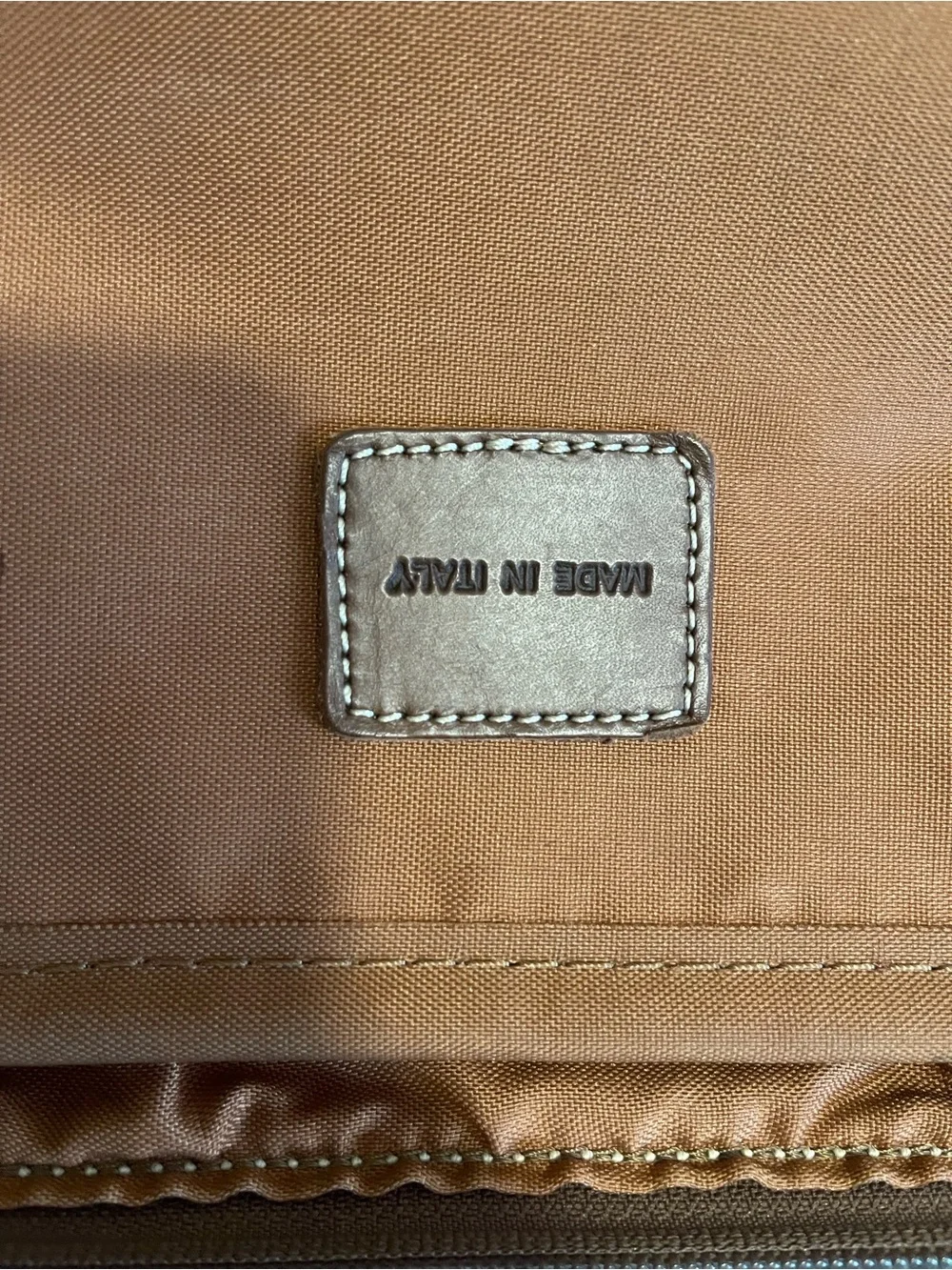 Burberry Beige/Tan Plaid Leather Trim Travel Briefcase